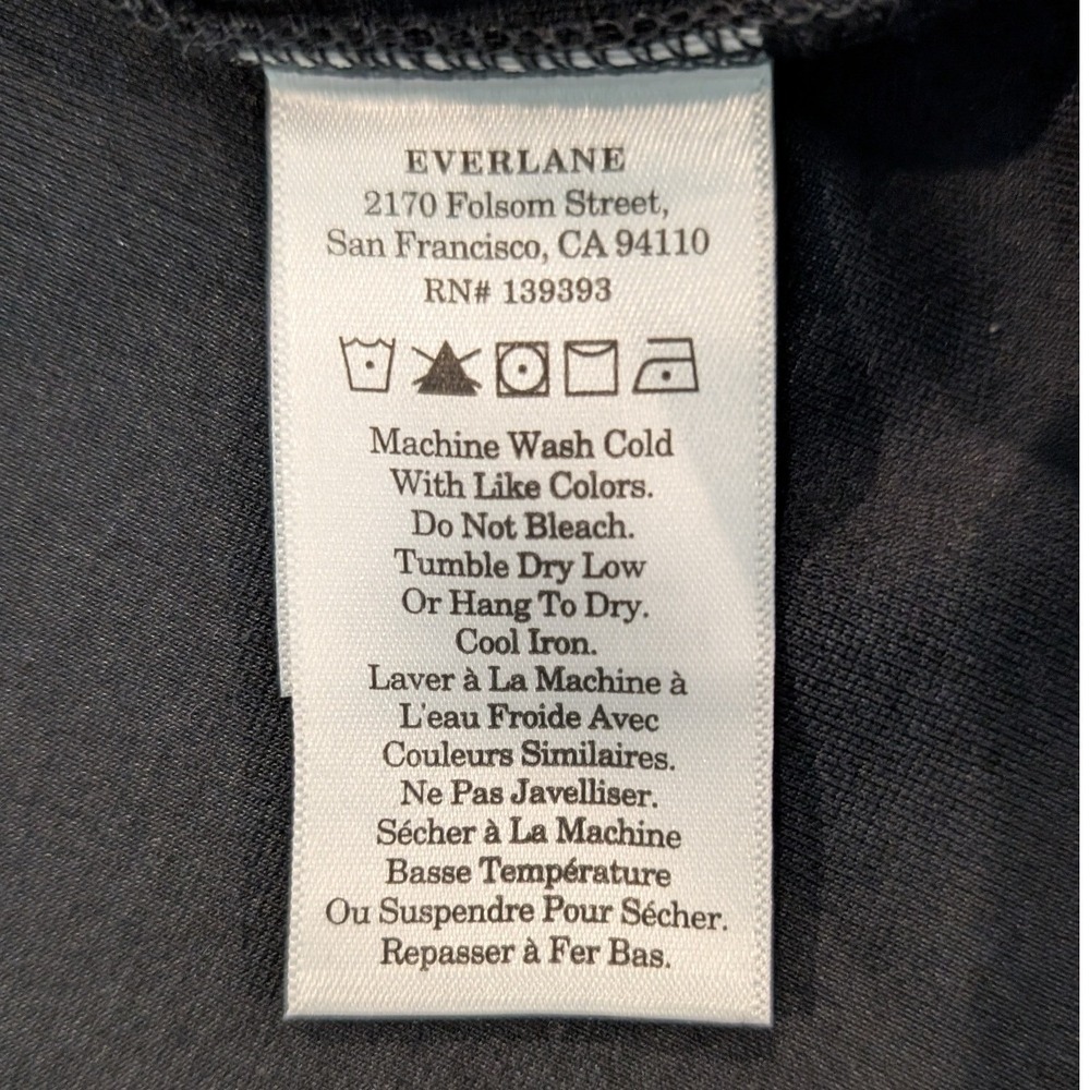 Everlane The Dream Shift Dress Womens Medium Black NEW LBD Quiet Luxury - Picture 9 of 11